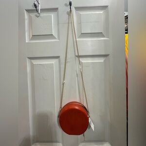 Burnt Orange Vegan Circle Bag